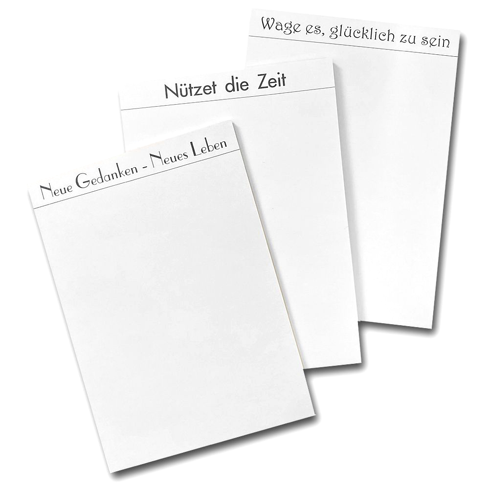 Notizblock Set DIN A5 mit 3 Blöcken leitmotive impuls kalender zitate